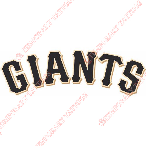 San Francisco Giants Customize Temporary Tattoos Stickers NO.1905